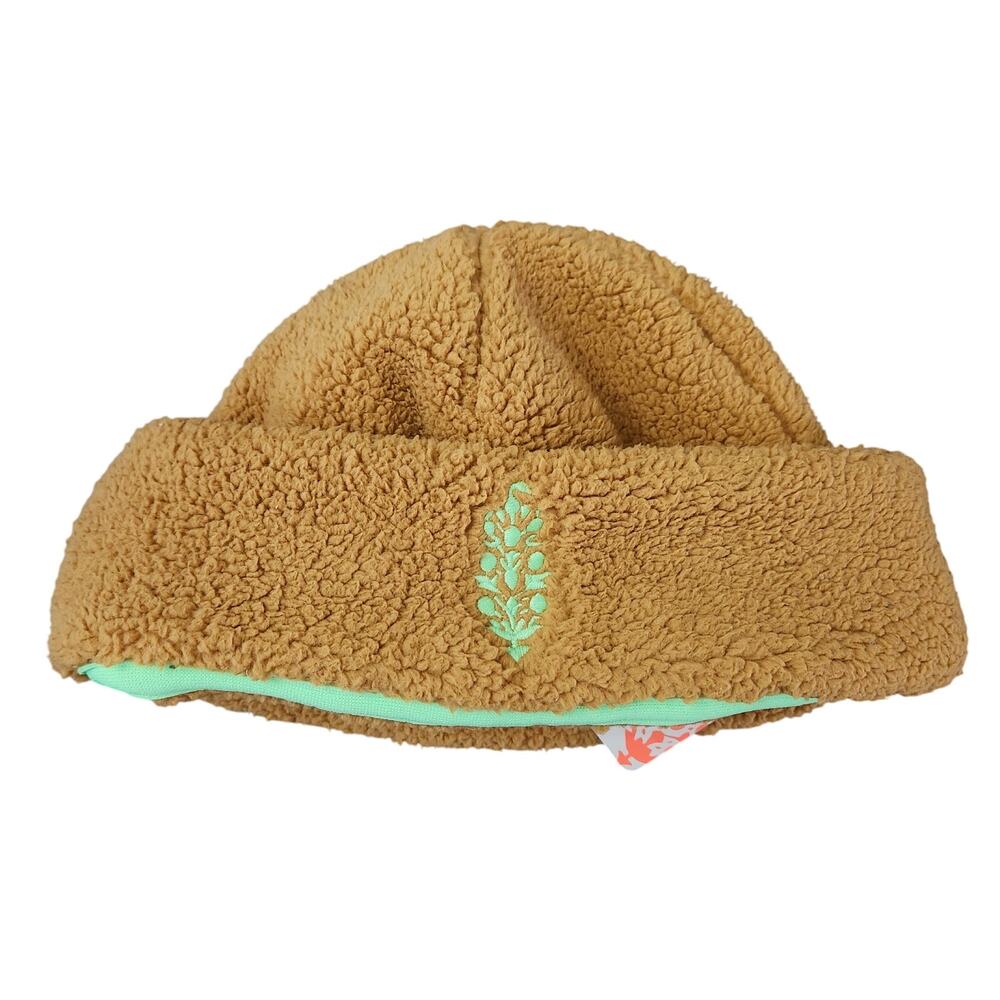 NWT Free People Movement Sherpa Beanie Hat Amber Honey One Size